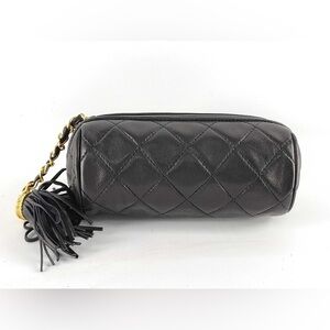 Chanel - Quilted Lambskin Barrel Bag with Tassel
 - (c. late 1980s–1990s)